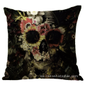 Funda de cojín Hot Linen Halloween Skull Pillow